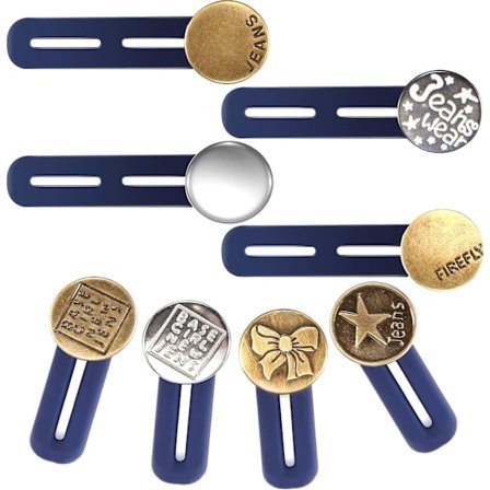 8 stk. Elastisk taljeforlænger til bukser - Retractible Jeans Butt