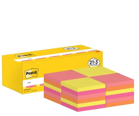 POST-IT Notes Värdepack 76x76mm 24/fp - Lyreco - Kontorsmaterial - Notes och Post-It - Notes - Färgade