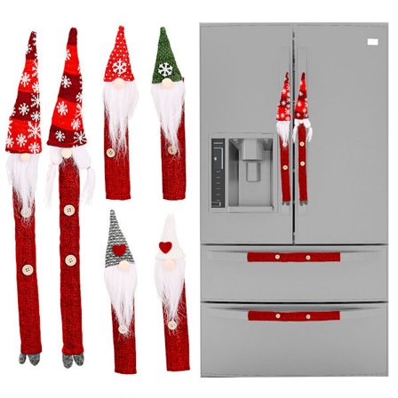 Sæt med 8 nisse julehåndtagsbeskyttere, bedårende Ki