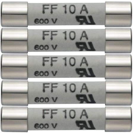 Testo 05900005 Reservesikring 10 A / 600 V, 5-pk, Måleinstrumenter