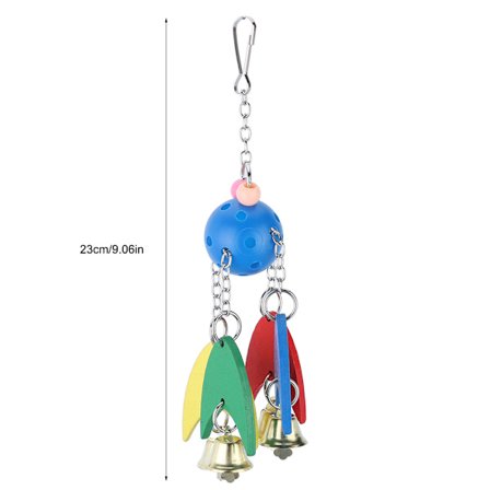 Träfågelhänge med hålboll, gunga för papegojor, tugg- och bitleksak, burtillbehör