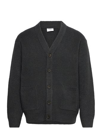 Lindbergh Heavy Lambswool Look Cardigan - Grey - L