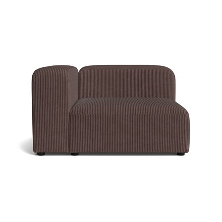 Milo chaiselong, venstrevendt - Lincoln Brun - 130x130x72 - Sofa, chaiselong