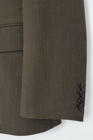 COS Women's Slim Waisted Double-Breasted Wool Blazer in Brown