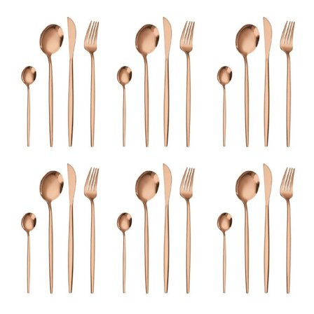 24-delars bestickset i rostfritt stål, köksredskap