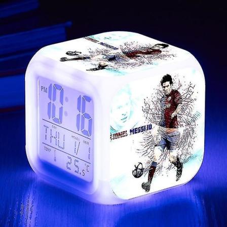 Messi väckarklocka för fotbolls-VM, liten väckarklocka med kreativ leddisplay i olika stilar Type 18