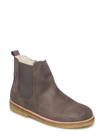 Boots - Flat - Zipper Talvisaappaat Harmaa ANGULUS