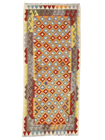 Alfombra Kilim Afghan Old Style 91X210 De Pasillo Marrón/Naranja (Lana, Afganistán)