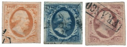 Holland 1852 - NVPH 1-3 - Stemplet