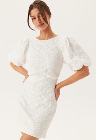 Bubbleroom Occasion Jacquard Bow Short Dress Klær