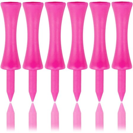 Paket med 100 rosa 57 mm plastgolftee