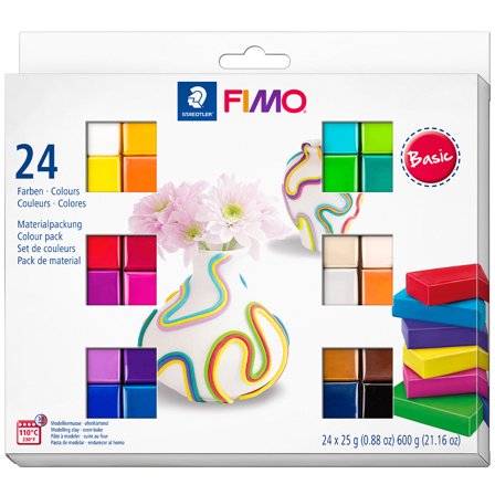 FIMO Soft Modelling Clay 24 x 25 g Basic colours
