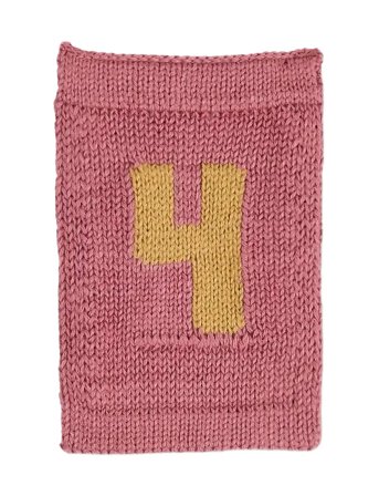 Smallstuff Knitted Flag, 4, Rose - Pink - ONE SIZE