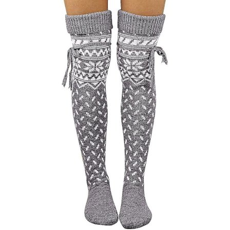 Varme Lange Sokker Dame Lårhøye Over Kneet Sokker Casual Ull Vintersokker Gave