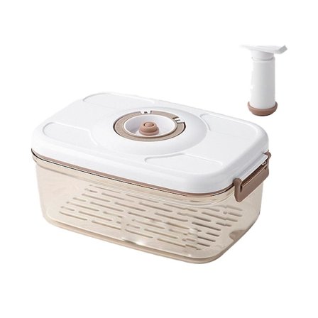 Vakuumforseglet krukke Husholdningssikkerhetsboks Kjøleskap Matlagring Beholder Avrennbart Kjøkken