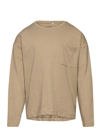 Nkmvebbe Ls Rlx Top Tops Sweat-shirts & Hoodies Sweat-shirts Beige Name It