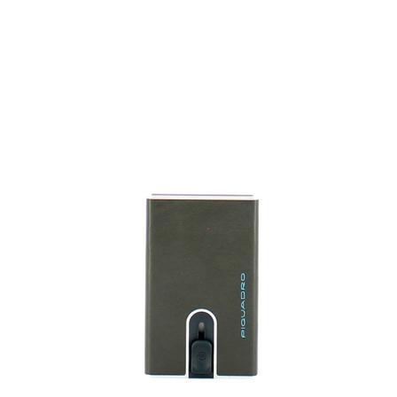 Piquadro, Credit card holder with Square Rfid Sliding System Szary, Mężczyzna, Rozmiar: ONE Size
