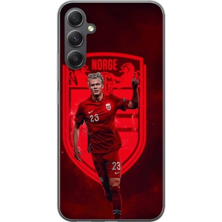 Kompatibelt Mobildeksel til Samsung Galaxy A35 Erling Haaland Manchester City Norge fotball målmaskin angriper sterk fysikk fart og kliniske avslutnin