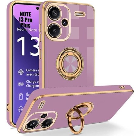 Coque - E.F.CONNECTION - för Xiaomi Redmi Note 13 Pro+ 5G - Stötabsorberande - Rotating Stöd - Lila