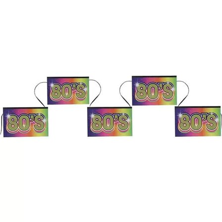 80's Party Flaggbanderoll - Partyninja.se