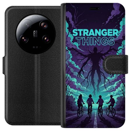 Kompatibelt Lommeboketui til Xiaomi Xiaomi 13 Ultra Stranger Things-inspirert fantasyillustrasjon med mørkt monster, syklende barn og dramatisk rød