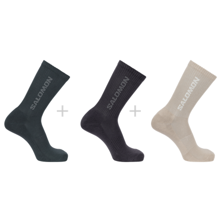 Salomon - Strømper Strømper Everyday Crew 3-pack - Etherea / Nine Iron
