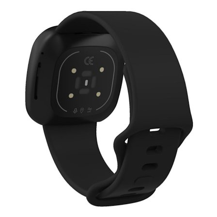 Soft Fitbit Versa 4/ Sense 2 watch strap - Black