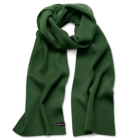 Baltic | Bufanda de punto fino de acrílico verde para hombres - Bufandas de invierno