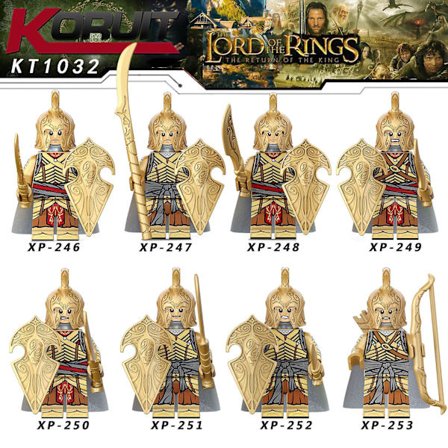 Medieval Lord Of The Rings Series Elf Guard Warrior Shooter Assembled Building Block Minifigures