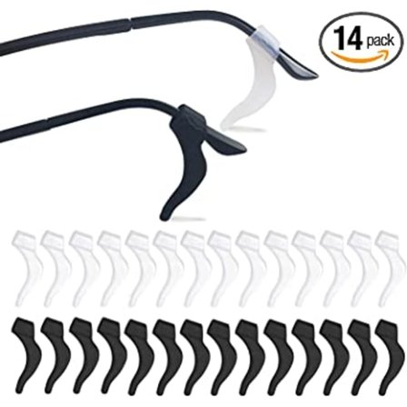 14 par (7 par svart, 7 par gjennomsiktig) briller Anti-skli S