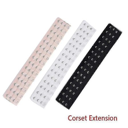 Dame Korset Forlænger 3 Rækker 15 Hægter Forlæng Midterknap Undertøj - Pjun