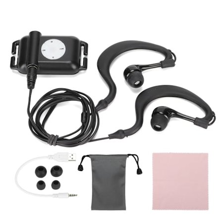 MP3-afspiller med hovedtelefoner Vandtæt svømmer MP3-afspiller til svømning Vandsport