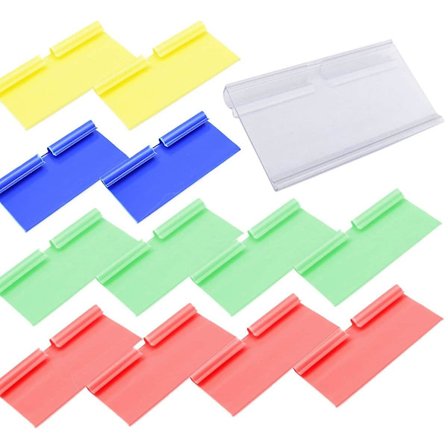 Etiketthållare i plast 50 st Etikettfönster Etiketthållare för trådhyllor Pris