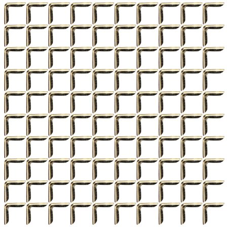 100 stk. Hjørnebeskytter for bøker, aluminiumslegering, gull, vintage hjørnebeskytter for fotoalbum, notatbok, 2,2 mm