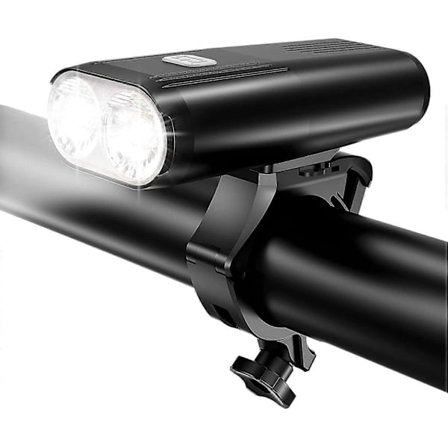 Polkupyörän valaistus, Tehokas LED-pyöränlamppu 6400mAh Kirkas ajovalo 2400