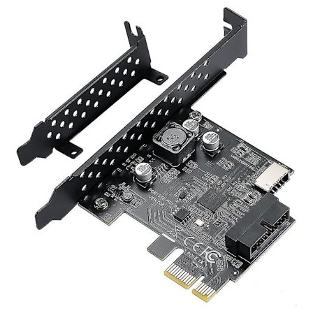 PCI-e 1x til USB 3.2 Gen1 5gbps 20-bens Front Panel Header (til Type-C Front Panel Header) Front Panel