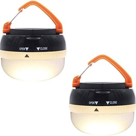 Kirkkain LED-lyhty Kannettava retkeilyvalaisin Ulkoteltan valo Ripustettava retkeilylamppu 5 tilalla, sisäänvedettävä koukku (2
