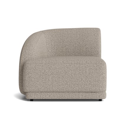 Copenhagen Modulsofa, 1 personers modul, venstrevendt med armlæn - Crush Bouclé Beige - 90x90x76cm - Fast Koldskum, Elegant, Behagelig Siddekomfort