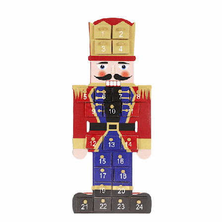 Julepynt - Julepynt Adventskalender Nøddeknækker Højde 44