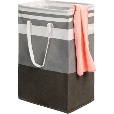 Sammenklappelig vasketøjskurv 75L, rektangulær fritstående med håndtag til tøj legetøj opbevaring i vaskerummet