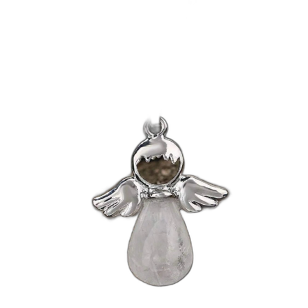 Ängel halsband, vit Sten Kristall