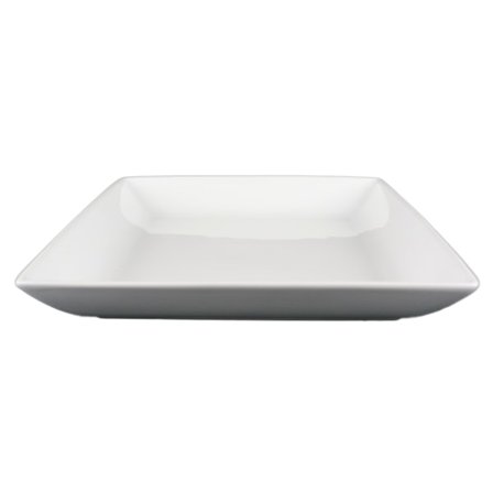 Fyrkantig Porslins Tallrik - Djup - 4 pack