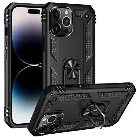 Iphone 14 Pro Pansar Skal M. Hållare. Svart