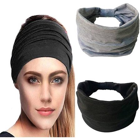 Fashion Headbands Ted Black Hair Bands Sweatband Cotton Headband För Kvinnor Och