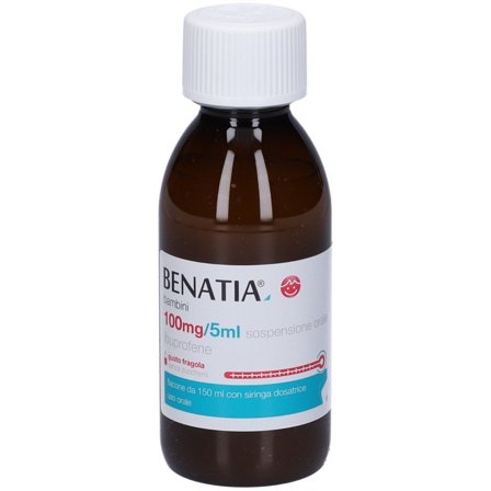 Benatia Bambini 100 mg/5 ml Sciroppo Fragola Senza Zucchero 150