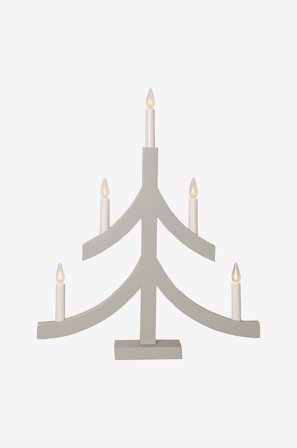 Star Trading - Lysestage Pagod 47,5 cm - Grå - Adventslysestager - Fra Homeroom