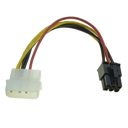4 Pin Molex til 6 Pin PCI-express Pcie Videokort Strømforsyningsadapter Kabel