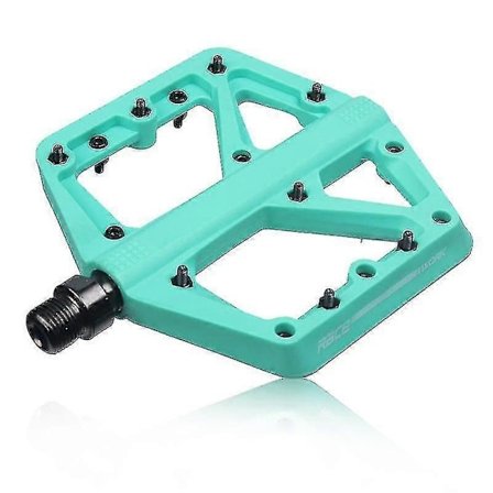 Polkupyörän polkimet - Tasaiset polkupyörän polkimet, matala profiili, säädettävä pito (Bianchi vihreä, 1 pari)