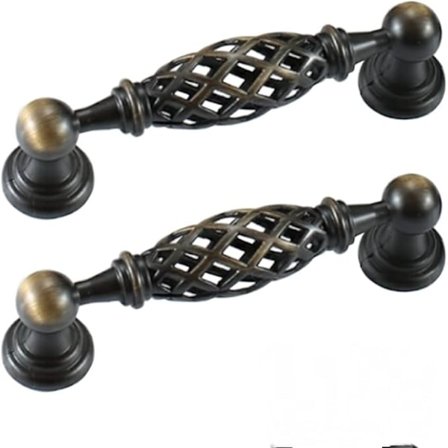 Vintage-huonekalukahva 2 kappaletta Keittiön kaapin kahva Antiikki Huonekalukahva Ovikahva Laatikon kahva Laatikkoon Ovet Kaapit Ruuveilla Reikä