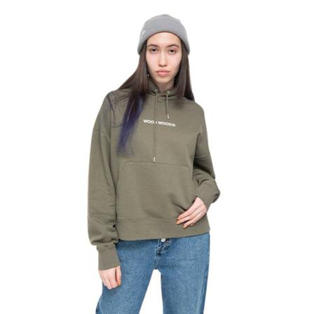 Wood Wood Hoodie , Groen , Dames , Maat: L